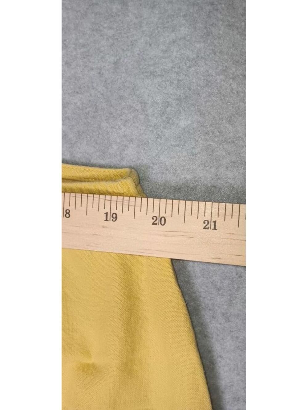 Free Assembly Sleeveless Linen Blend Blouse Womens Size Large Yellow Adjustable - Picture 3 of 11